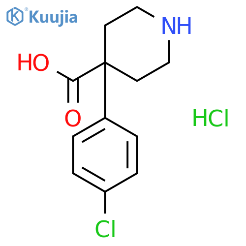 4-Piperidinecarboxylic acid, 4-(4-chlorophenyl)-, hydrochloride structure