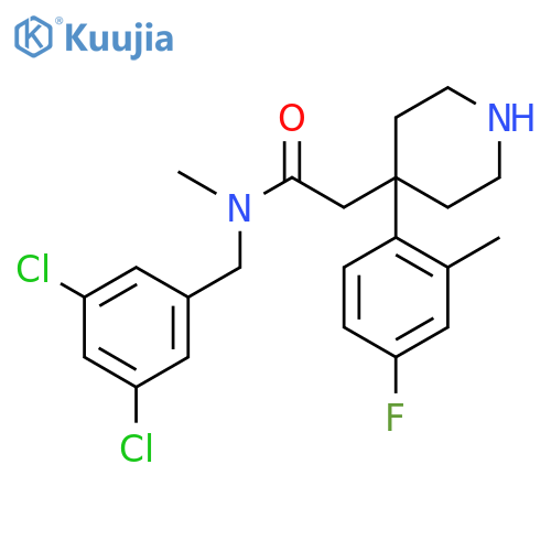 4-Piperidineacetamide,N-[(3,5-dichlorophenyl)methyl]-4-(4-fluoro-2-methylphenyl)-N-methyl- structure