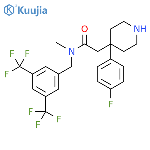 4-Piperidineacetamide,N-[[3,5-bis(trifluoromethyl)phenyl]methyl]-4-(4-fluorophenyl)-N-methyl- structure