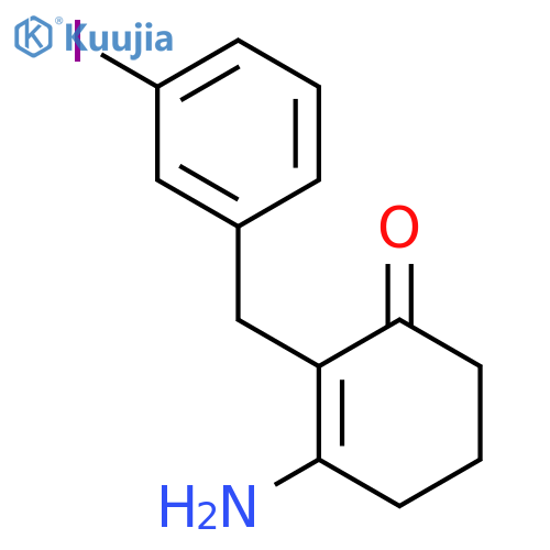 2-CYCLOHEXEN-1-ONE, 3-AMINO-2-[(3-IODOPHENYL)METHYL]- structure