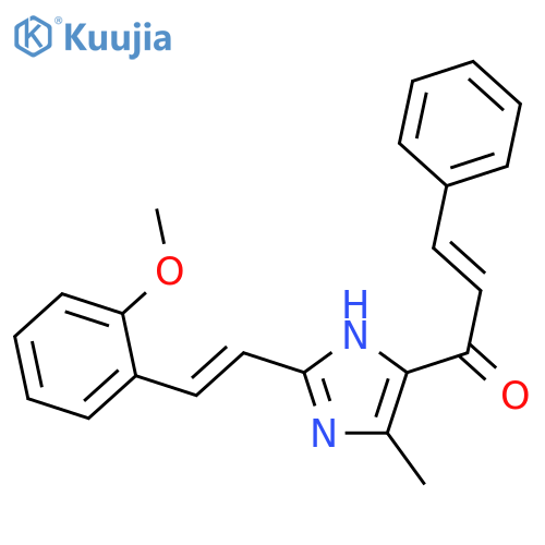 2-Propen-1-one,1-[2-[2-(2-methoxyphenyl)ethenyl]-5-methyl-1H-imidazol-4-yl]-3-phenyl- structure