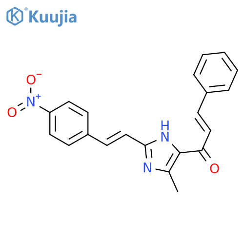 2-Propen-1-one,1-[5-methyl-2-[2-(4-nitrophenyl)ethenyl]-1H-imidazol-4-yl]-3-phenyl- structure