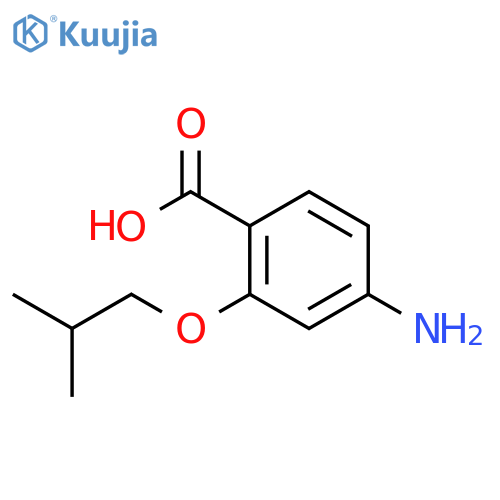 Benzoic acid,4-amino-2-(2-methylpropoxy)- structure