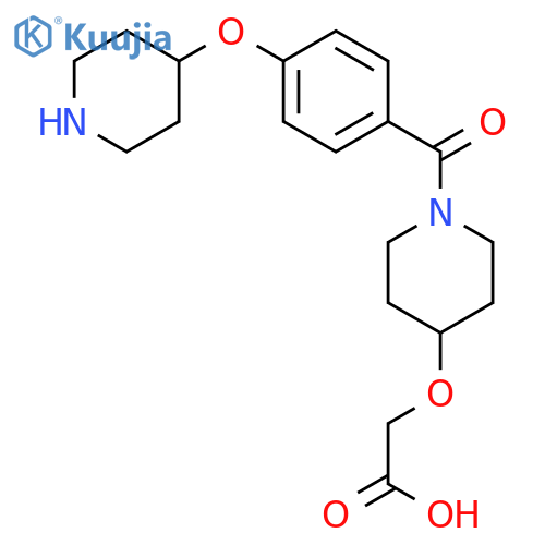 Acetic acid, [[1-[4-(4-piperidinyloxy)benzoyl]-4-piperidinyl]oxy]- structure