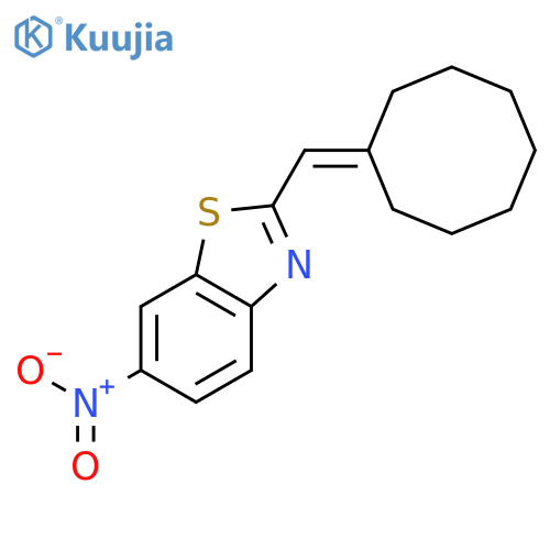 Benzothiazole, 2-(cyclooctylidenemethyl)-6-nitro- structure