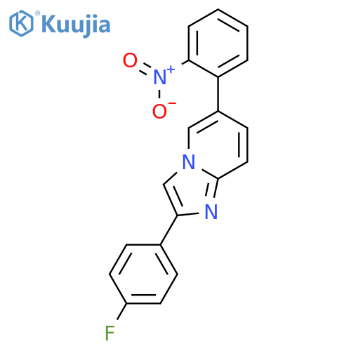 Imidazo[1,2-a]pyridine, 2-(4-fluorophenyl)-6-(2-nitrophenyl)- structure