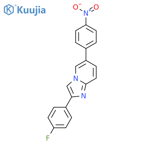 IMIDAZO[1,2-A]PYRIDINE, 2-(4-FLUOROPHENYL)-6-(4-NITROPHENYL)- structure