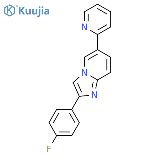IMIDAZO[1,2-A]PYRIDINE, 2-(4-FLUOROPHENYL)-6-(2-PYRIDINYL)- structure