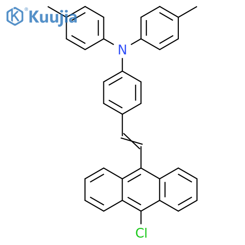 Benzenamine,4-[2-(10-chloro-9-anthracenyl)ethenyl]-N,N-bis(4-methylphenyl)- structure