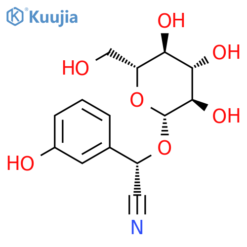 Benzeneacetonitrile, a-(b-D-glucopyranosyloxy)-3-hydroxy-, (aS)- structure