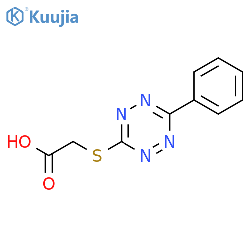 ACETIC ACID, [(6-PHENYL-1,2,4,5-TETRAZIN-3-YL)THIO]- structure
