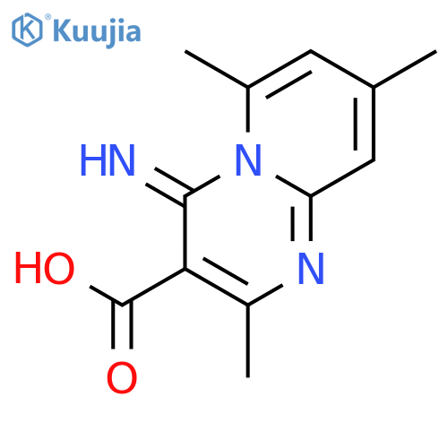 4H-Pyrido[1,2-a]pyrimidine-3-carboxylic acid, 4-imino-2,6,8-trimethyl- structure