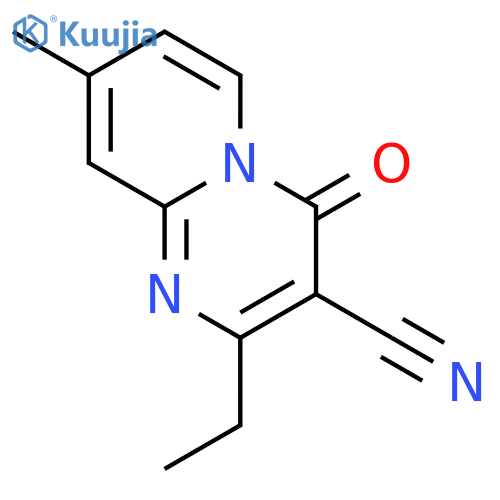 4H-Pyrido[1,2-a]pyrimidine-3-carbonitrile, 2-ethyl-8-methyl-4-oxo- structure