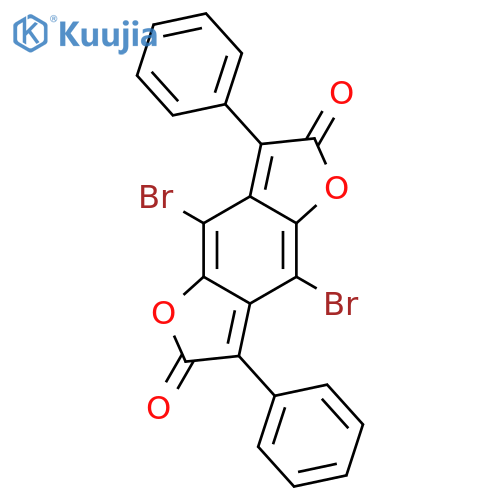 BENZO[1,2-B:4,5-B']DIFURAN-2,6-DIONE, 4,8-DIBROMO-3,7-DIPHENYL- structure