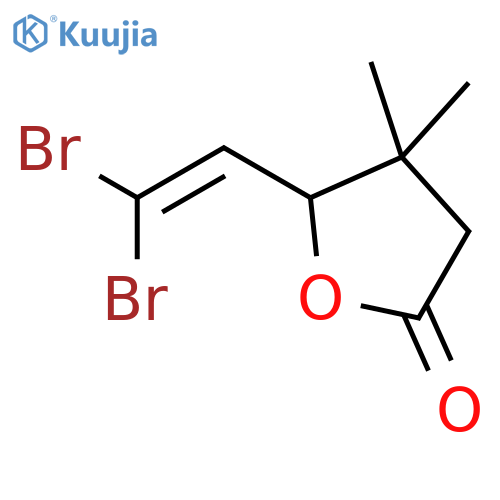 5-(2,2-Dibromoethenyl)-4,4-dimethyloxolan-2-one structure