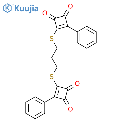 3-CYCLOBUTENE-1,2-DIONE, 3,3'-[1,3-PROPANEDIYLBIS(THIO)]BIS[4-PHENYL- structure