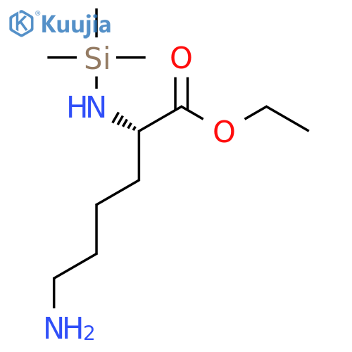 L-LYSINE, N2-(TRIMETHYLSILYL)-, ETHYL ESTER structure