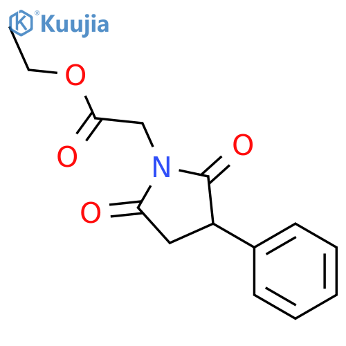 1-Pyrrolidineaceticacid, 2,5-dioxo-3-phenyl-, ethyl ester structure