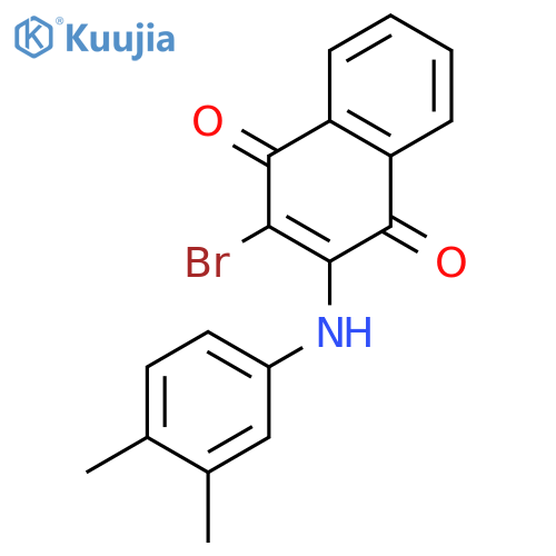 1,4-NAPHTHALENEDIONE, 2-BROMO-3-[(3,4-DIMETHYLPHENYL)AMINO]- structure