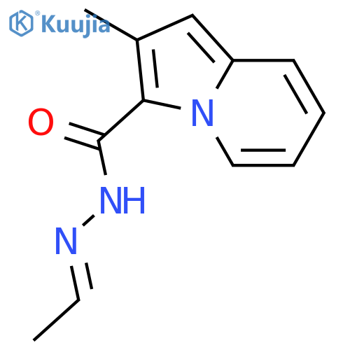 3-INDOLIZINECARBOXYLIC ACID, 2-METHYL-, ETHYLIDENEHYDRAZIDE structure