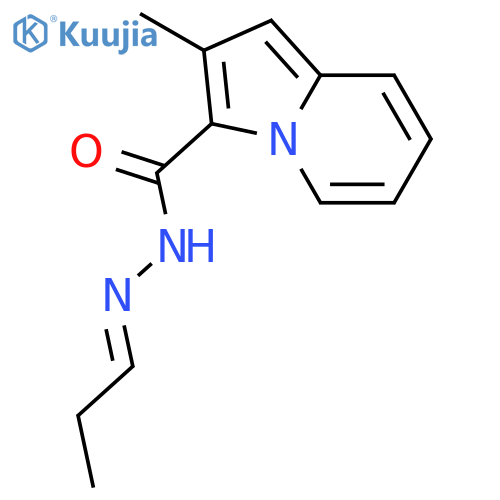 3-Indolizinecarboxylic acid, 2-methyl-, propylidenehydrazide structure