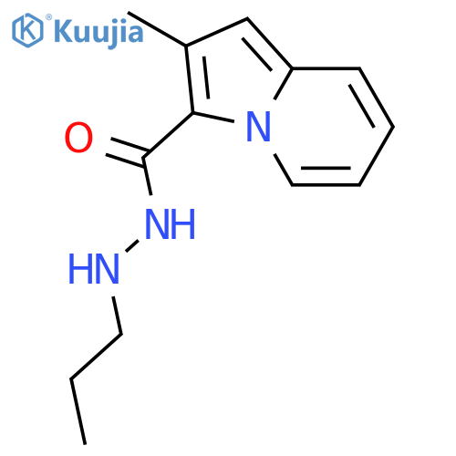 3-Indolizinecarboxylic acid, 2-methyl-, 2-propylhydrazide structure