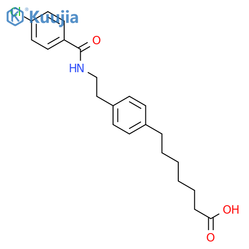 Benzeneheptanoic acid, 4-[2-[(4-chlorobenzoyl)amino]ethyl]- structure