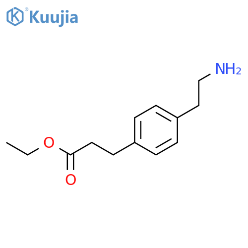 BENZENEPROPANOIC ACID, 4-(2-AMINOETHYL)-, ETHYL ESTER structure