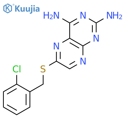 2,4-Pteridinediamine, 6-[[(2-chlorophenyl)methyl]thio]- structure