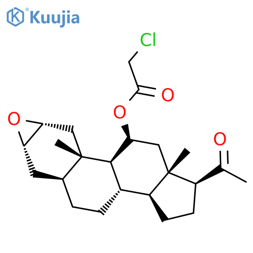 Pregnan-20-one, 11-[(chloroacetyl)oxy]-2,3-epoxy-, (2a,3a,5a,11b)- structure