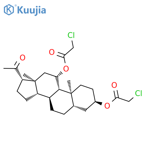 Pregnan-20-one, 3,11-bis[(chloroacetyl)oxy]-, (3a,5a,11b)- structure