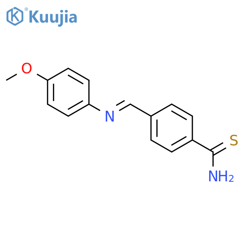 Benzenecarbothioamide,4-[[(4-methoxyphenyl)imino]methyl]- structure