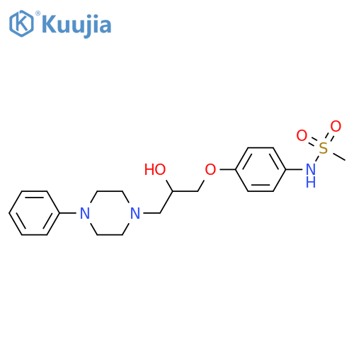 Methanesulfonamide,N-[4-[2-hydroxy-3-(4-phenyl-1-piperazinyl)propoxy]phenyl]- structure