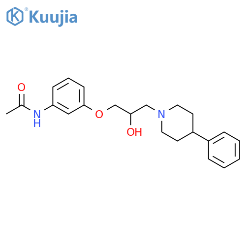 Acetamide,N-[3-[2-hydroxy-3-(4-phenyl-1-piperidinyl)propoxy]phenyl]- structure