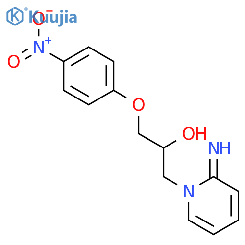 1(2H)-Pyridineethanol,2-imino-a-[(4-nitrophenoxy)methyl]- structure