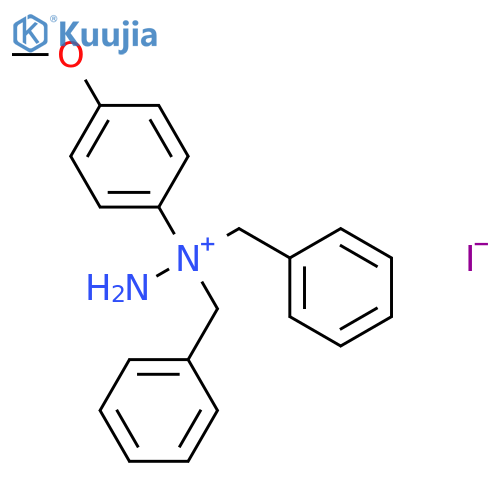 HYDRAZINIUM, 1-(4-METHOXYPHENYL)-1,1-BIS(PHENYLMETHYL)-, IODIDE structure