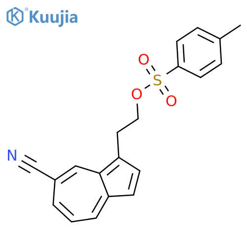 5-Azulenecarbonitrile, 3-[2-[[(4-methylphenyl)sulfonyl]oxy]ethyl]- structure