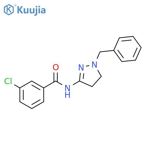 BENZAMIDE, 3-CHLORO-N-[4,5-DIHYDRO-1-(PHENYLMETHYL)-1H-PYRAZOL-3-YL]- structure