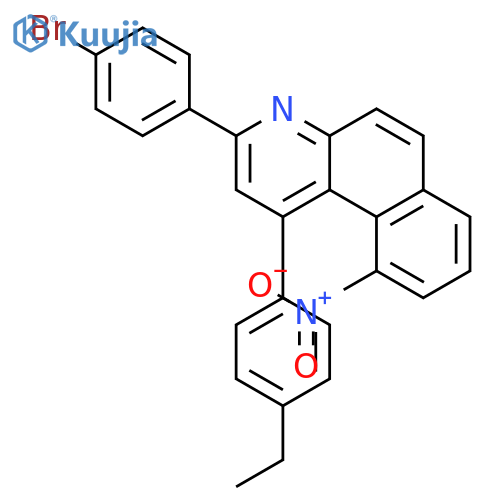 Benzo[f]quinoline, 3-(4-bromophenyl)-1-(4-ethylphenyl)-10-nitro- structure