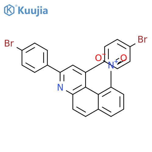 BENZO[F]QUINOLINE, 1,3-BIS(4-BROMOPHENYL)-10-NITRO- structure