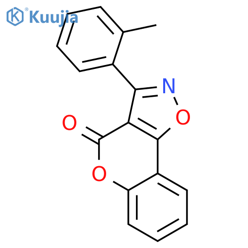 4H-[1]BENZOPYRANO[3,4-D]ISOXAZOL-4-ONE, 3-(2-METHYLPHENYL)- structure