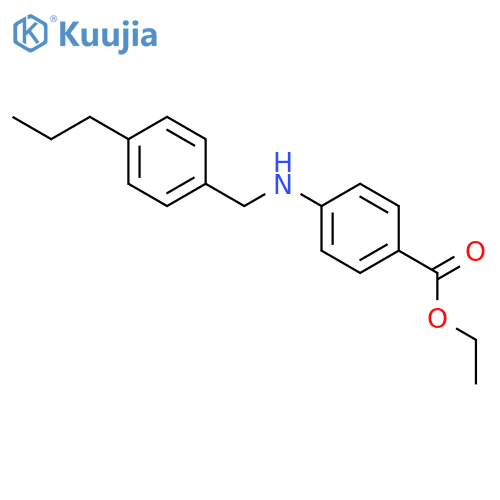 BENZOIC ACID, 4-[[(4-PROPYLPHENYL)METHYL]AMINO]-, ETHYL ESTER structure