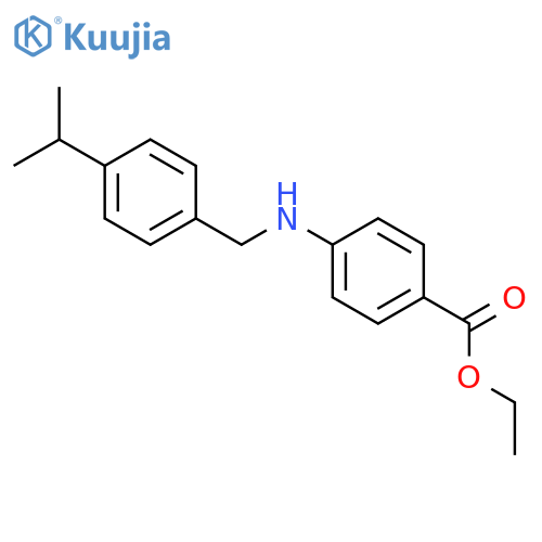 BENZOIC ACID, 4-[[[4-(1-METHYLETHYL)PHENYL]METHYL]AMINO]-, ETHYL ESTER structure