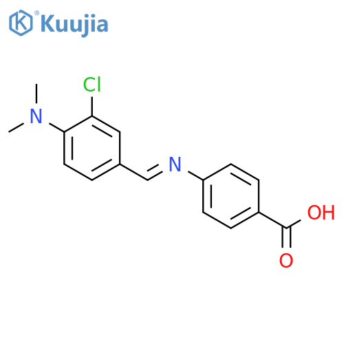 BENZOIC ACID, 4-[[[3-CHLORO-4-(DIMETHYLAMINO)PHENYL]METHYLENE]AMINO]- structure