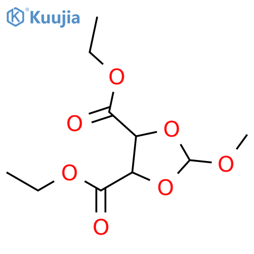 1,3-Dioxolane-4,5-dicarboxylic acid, 2-methoxy-, diethyl ester structure