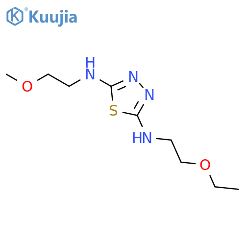 1,3,4-THIADIAZOLE-2,5-DIAMINE, N-(2-ETHOXYETHYL)-N'-(2-METHOXYETHYL)- structure