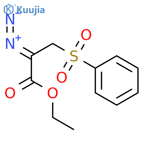 PROPANOIC ACID, 2-DIAZO-3-(PHENYLSULFONYL)-, ETHYL ESTER structure