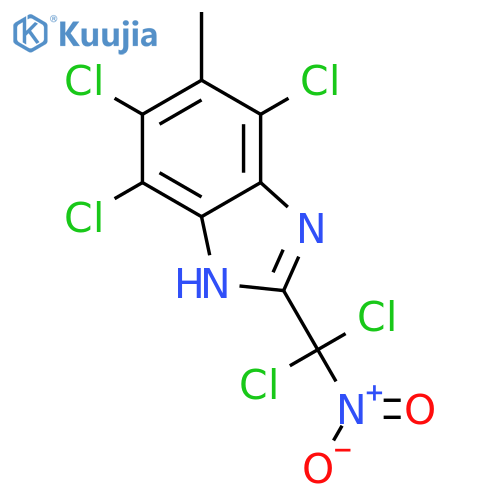 1H-BENZIMIDAZOLE, 4,5,7-TRICHLORO-2-(DICHLORONITROMETHYL)-6-METHYL- structure