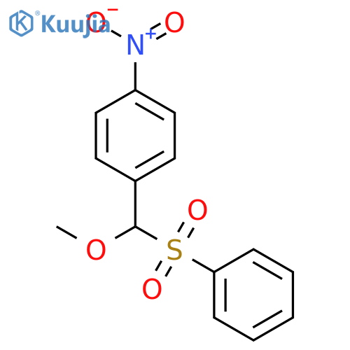 Benzene, 1-[methoxy(phenylsulfonyl)methyl]-4-nitro- structure