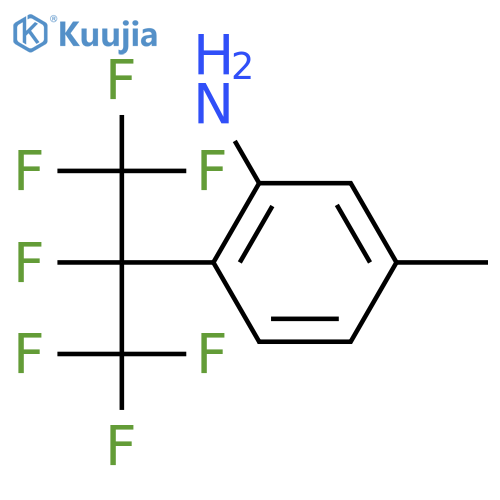 BENZENAMINE, 5-METHYL-2-[1,2,2,2-TETRAFLUORO-1-(TRIFLUOROMETHYL)ETHYL]- structure